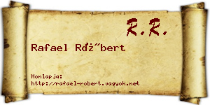 Rafael Róbert névjegykártya