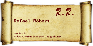 Rafael Róbert névjegykártya